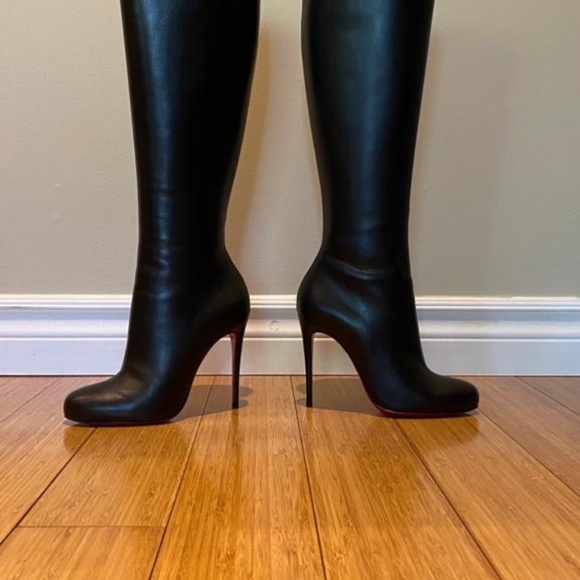 Christian Louboutin Fifi Botta 100 King Calf Boots - Picture 4 of 12